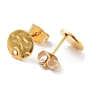 201 Stainless Steel Flat Round Stud Earring Findings STAS-K259-19A-G-2