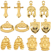 48Pcs 6 Styles Biblical Theme Tibetan Style Alloy Pendants FIND-SC0013-40G-1