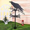 Crow Iron Wind Direction Indicator AJEW-WH0034-65-4