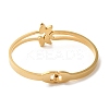 Adjustable Butterfly Enamel Shell Torque Bangles BJEW-F474-16G-3