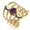 Natural Amethyst Finger Rings RJEW-U027-08G-05-1