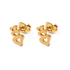 PVD Vacuum Plating 304 Stainless Steel Stud Earring and Pendant Necklace Set LS-SJEW-C002-01A-G-5