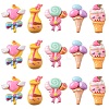 40Pcs 5 Styles Dessert Theme Opaque Resin Cabochons RESI-CJ0003-03-1