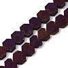 Electroplated Natural Lava Rock Beads Strands G-K388-04A-10-3