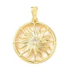 Brass Micro Pave Cubic Zirconia Pendants KK-F914-02B-G-1
