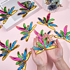 10Pcs Polyester Embroidery Ornament Accessories PATC-CY0001-31B-3