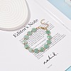 Natural Green Aventurine Heart Beaded Bracelet BJEW-JB08697-03-2