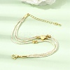 Polyester Multi-Strand Bracelets FB-CBA983F-02G-01-2