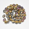 Electroplate Glass Beads Strands EGLA-Q084-14mm-05-2