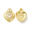 Rack Plating Brass & Rhinestone Pendants KK-H438-07G-06-2