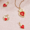 6Pcs 3 Styles Brass Enamel Pendants KK-BBC0019-86-6