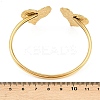Textured 304 Stainless Steel Heart Cuff Bangles for Women LS-BJEW-A154-01A-G-3