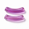 UV Plating Transparent Rainbow Iridescent Acrylic Beads X-OACR-A016-01I-2