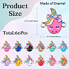 60Pcs 12 Styles Alloy Enamel Connector Charms ENAM-CJ0004-32-2