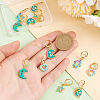 6 Pairs 6 Styles Brass Dangle Leverback Earrings EJEW-PH0001-32-3