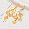 Fashionable Brass Heart Tassel Hoop Earrings JG7155-5