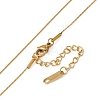 304 Stainless Steel Teardrop with Evil Eye Pendant Necklace for Women LS-NJEW-P269-14G-4
