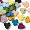 32Pcs 16 Colors Leaf Food Grade Eco-Friendly Silicone Focal Beadss SIL-CJ0002-19-8