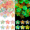 60Pcs 6 Colors Luminous Resin Cabochons RESI-GA0001-30-1-1