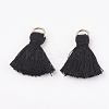 Polycotton(Polyester Cotton) Tassel Pendant Decorations X-FIND-S280-01-1
