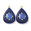 304 Stainless Steel Resin Pendants STAS-F352-07E-07-1