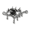 Alloy Jet Rhinestone Pendants LS-PALLOY-P294-01B-02-1