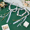 Alloy Tree of Life Cloth Leaf Trim Ribbon Party Decoration HJEW-OC00267-4