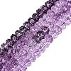 Crackle Transparent Glass Beads Strands GLAA-N068-03A-10-1