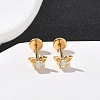 304 Stainless Steel Synthetic Opal Stud Earrings EJEW-B143-01G-05-1