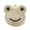 Brass Micro Pave Cubic Zirconia Pendants KK-L228-15G-1