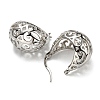 Hollow Basket Hoop Earrings EJEW-G355-03P-2