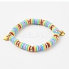Handmade Polymer Clay Heishi Beads Stretch Bracelets BJEW-JB0001-CPQ-2