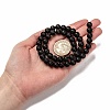 Natural Lava Rock Round Bead Strands LS-G-M169-8mm-03-5