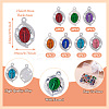 28Pcs 7 Colors  Platinum Plated Alloy Enamel Pendants ENAM-TA0002-30-4