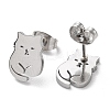 Non-Tarnish 304 Stainless Steel Stud Earrings EJEW-B022-03P-2
