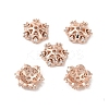 Rack Plating Brass Beads Caps KK-B088-05B-RG-1