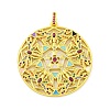 Real 18K Gold Plated Brass Micro Pave Cubic Zirconia Pendants KK-R159-41G-1