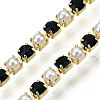 Brass Rhinestone Strass Chains CHC-N017-001A-A06-2