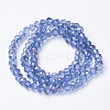Electroplate Transparent Glass Beads Strands X-EGLA-A034-T6mm-F19-2