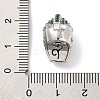 Helmet Shape Rack Plating Brass with Cubic Zirconia Beads KK-S406-15F-3