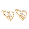 Brass Micro Pave Cubic Zirconia Pendants KK-A281-07G-1