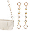 Rhombus & Flat Round Aolly Pave Crystal Rhinestone Bag Extension Chains FIND-WH0152-600G-1