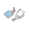 2Pcs Natural Larimar Square Coin Pendants SJEW-D300-01P-4
