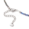2MM Natural & Synthetic Mixed Gemstone Gradient Color Faceted Round Beaded Necklaces for Women NJEW-JN05865-03-5