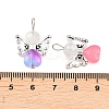 Gradient Color Baking Paint Transparent Glass Pendants PALLOY-JF03274-3