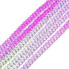 Transparent Gradient Color Glass Beads Strands GLAA-H021-01B-21-2