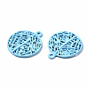Spray Painted Alloy Pendants PALLOY-Q434-010B-NR-3