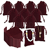 60Pcs Rectangle Velvet Drawstring Pouches TP-NB0001-66B-1