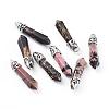 Natural Rhodonite Pointed Pendants G-P309-02-1