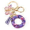 Resin Butterfly Pendant Keychains KEYC-TAC0034-03O-2